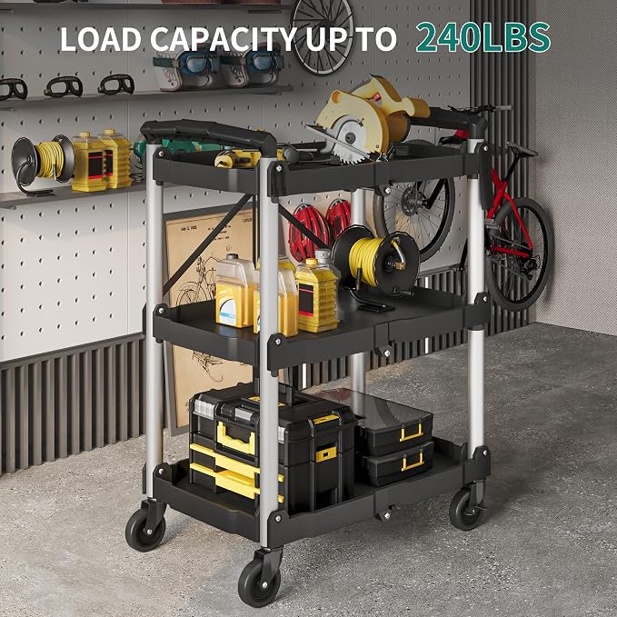 YITAHOME 240LBS Folding Utility Cart - Image 2