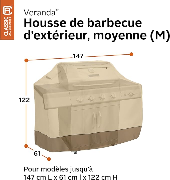 Classic Accessories Veranda Water-Resistant 58" BBQ Grill Cover - Image 2
