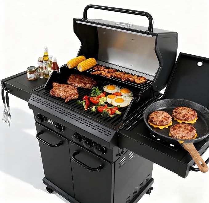 4 Burner Propane Grill, 50000 BTU BBQ Grill - Image 2