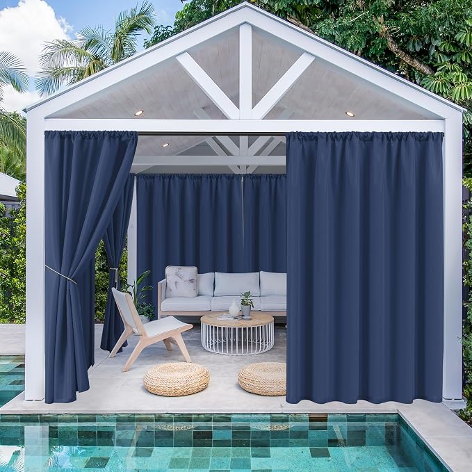 HolidayIdeas Waterproof Patio Outdoor Curtains - Image 2