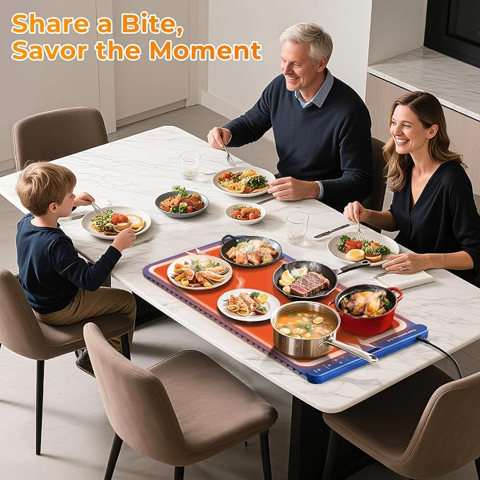Warming Mat for Food Extra Large 32"x15", Electric Silicone Food Warmer Trays - Image 9