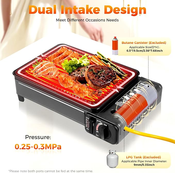 Portable Gas Grill Butane Stove, Portable Camping Grill Gas Stove Free Standing - Image 3