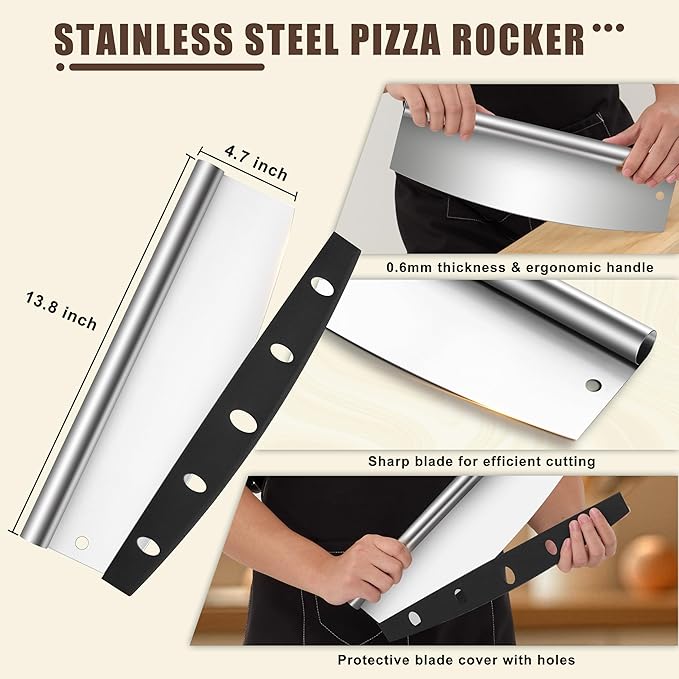 Pizza Peel with Detachable Handle, 12 x 14 in Aluminum, Silver