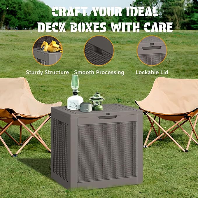 NUNU LAB 35 Gallon Outdoor Storage Box Waterproof, Outside Package Delivery - Image 5