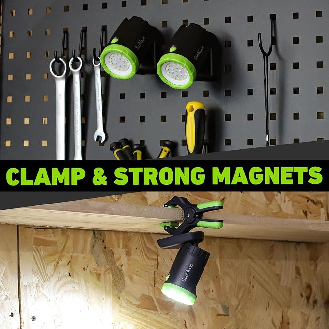 4-Pack Rechargeable LED Work Lights, 360-Degree Adjustable Spotlights - Image 4