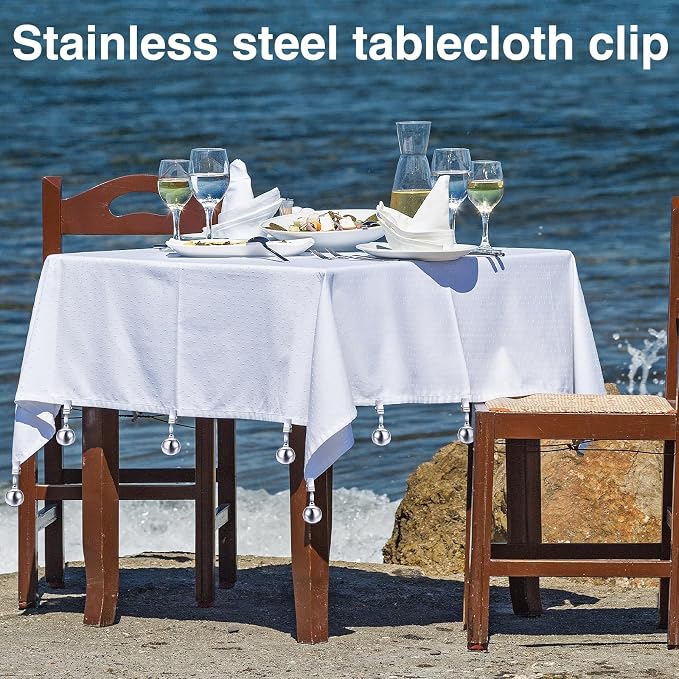 12 Pcs Heavy Duty Tablecloth Weights Stainless Steel Weight Clip Down - Image 3