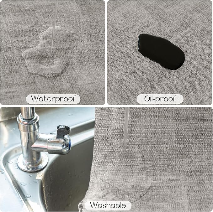 Romanstile Reversible Vinyl Placemats Set of 6, Faux Leather 100% Waterproof - Image 4
