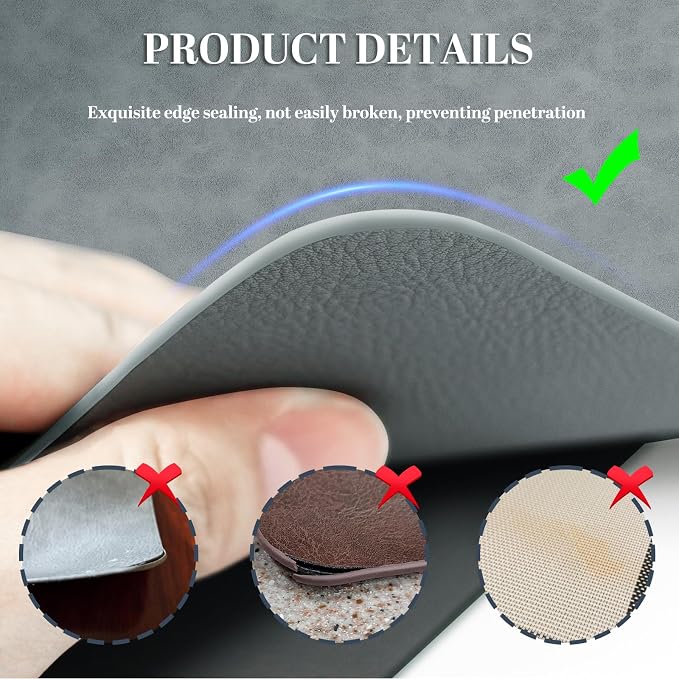 Faux Leather Placemats, Heat-Resistant, Waterproof and Oil-Proof, Reversible - Image 4