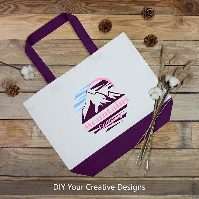 TOPDesign 3-Pack Super Strong Large 12oz Cotton Canvas Tote Bags, Reusable - Image 4