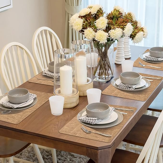 Maxpearl Faux Leather Placemats Set of 6 - Image 2