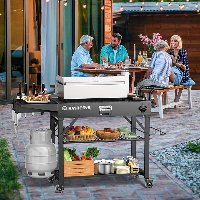Outdoor Grill Cart, 440lbs Outdoor Grill Table, 31x17 inch Blackstone Griddle - Image 7