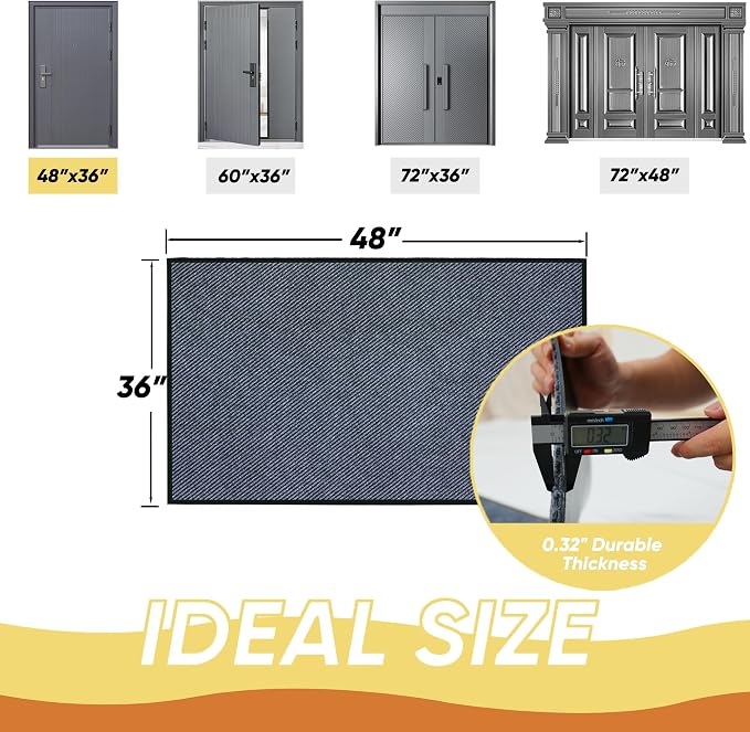 Commercial Grade Entrance Mat 36x48inch Heavy Duty Doormat - Image 3
