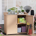 AECOJOY Outdoor Storage Cabinet & Potting Bench Table by AECOJOY