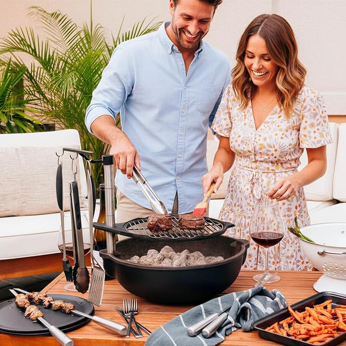 Bola Grill Traveler Portable Charcoal Grill – Small Tabletop BBQ Grill - Image 3