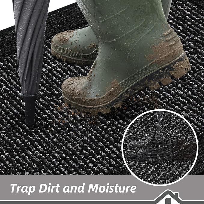 BEQHAUSE Indoor Door Mat 32" x 48", Dirt Trapper Door Mats Non-Slip Entryway - Image 3