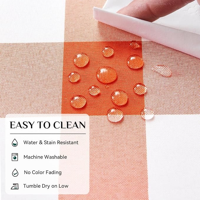 Softalker Gingham Checkered Tablecloth Rectangle - Image 4