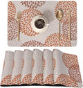 QIYI Placemats Set of 6, 12x18 Inch Faux Leather Place Mats by QIYI
