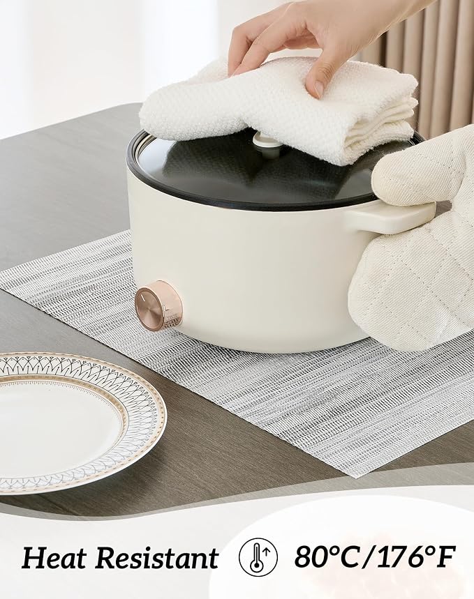 Leetaltree Lightsteel Black Placemats Set of 6 - Image 5