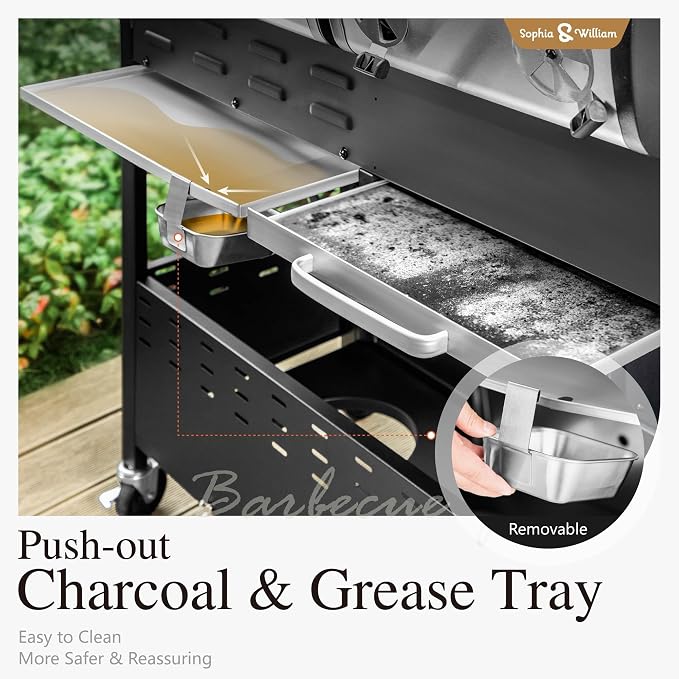 Sophia & William Charcoal and Propane Gas Grill Combo - Image 5