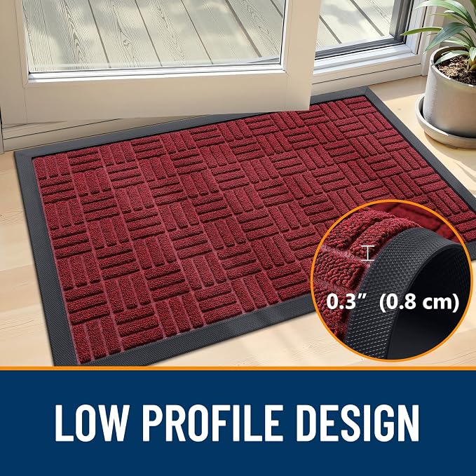 OLANLY Front Door Mat Outside Entrance 29.5x17, Heavy Duty Sturdy Natural - Image 5