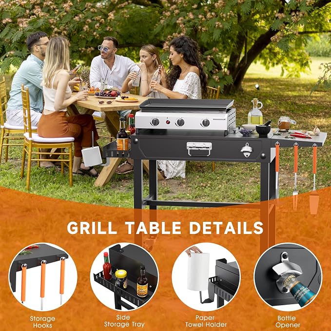 Grill Cart, Portable Grill Table - Image 3
