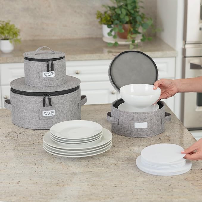 8pcs Hard Shell China Dinnerware Storage Containers - Image 3