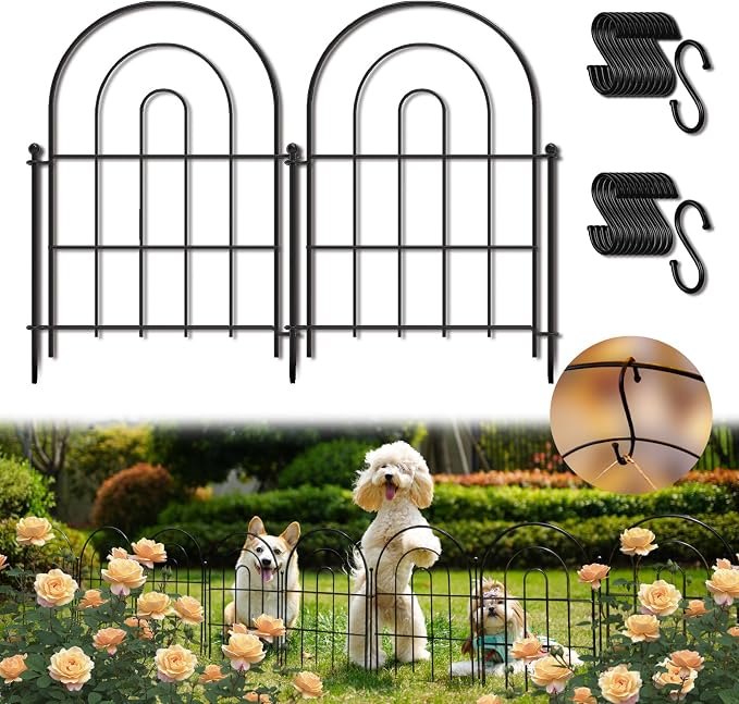 Garden Fence Panels, 17 in x 20 ft Flower Bed Fencing by Unknown