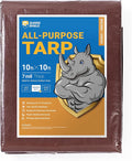 GUARD SHIELD Brown/Green Tarp 10x10 Feet Medium Duty Outdoor Waterproof Multi by GUARDSHIELD