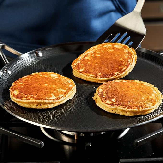 HexClad Hybrid Nonstick 12-Inch Griddle Pan, Stay-Cool Handle, - Image 7