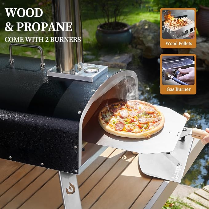 PIZZELLO Propane Pizza Oven Wood Fired Outdoor Foldable Pizza Ovens - Image 3