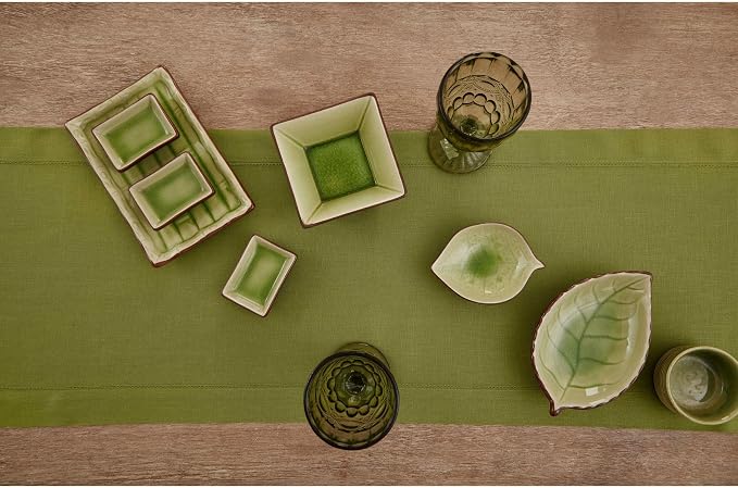 Solino Home Linen Hemstitch Table Runner 108 Inches Long - Image 3