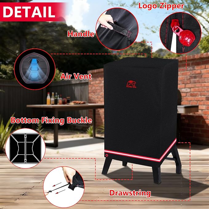 Turtle Life Smoker Cover for Masterbuilt 710 WiFi Digital Electric Smoker Pit - Image 5
