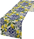 Lemon Fruit Nature Table Runner Farmhouse Talavera Ethnic Folk Rustic by Unknown