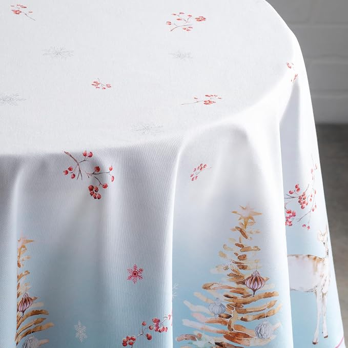 Maison d' Hermine Table Cloth Round Table 100% Cotton 69 Inches Fall Tablecloth - Image 9