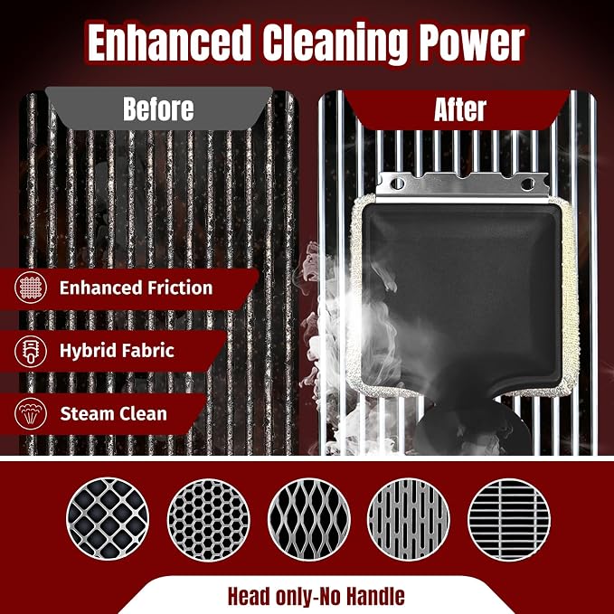SHINESTAR Grilling Brush Bristle Free Replacement Head – BBQ Cleaning Head - Image 3