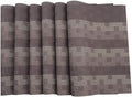 Gugrida Red Placemats 6pcs Placemats PVC Table Mats Woven Vinyl Placemats by Unknown