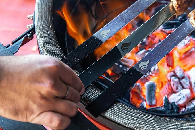1” Wide Flat Cast Iron Skewers – Heavy-Duty BBQ Sticks in 22”, 32” – Koobideh - Image 8