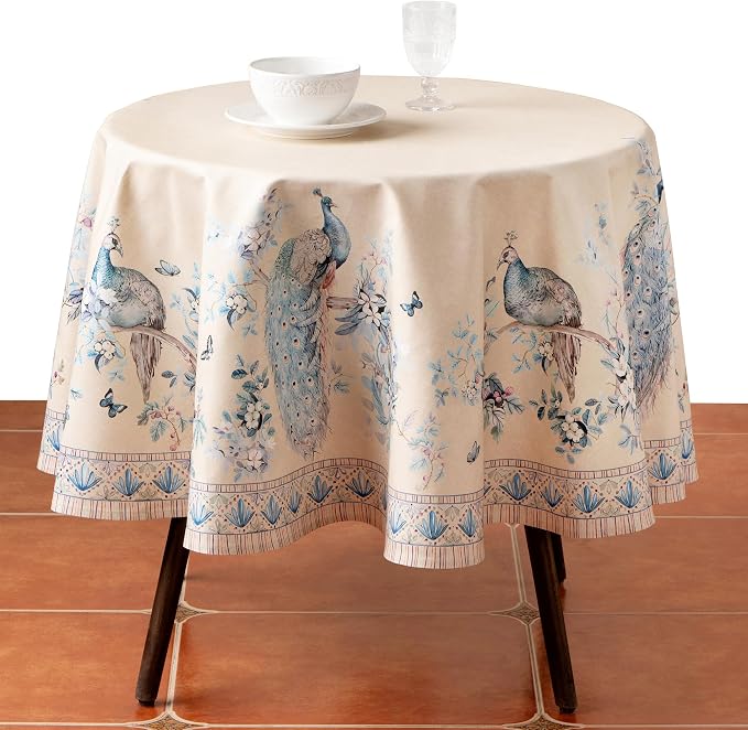 Maison d' Hermine Premium Table Cloth Round Table 100% Combed Cotton 70" by MaisondHermine