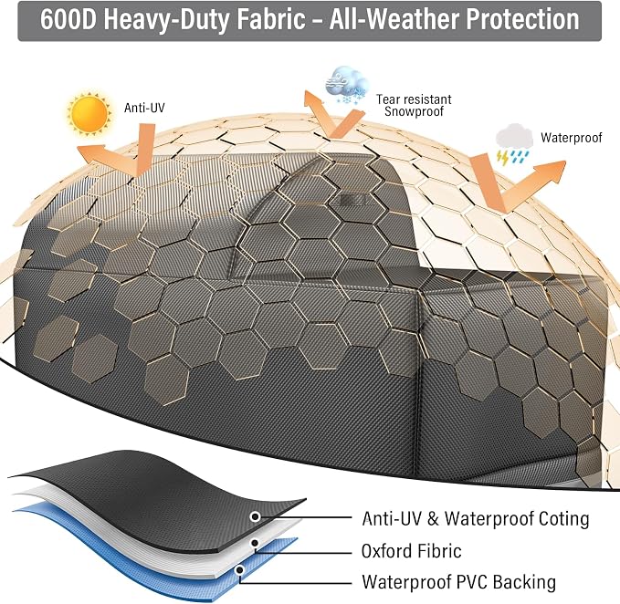 Grill Cover for Traeger Grills Woodridge Electric Wood Pellet Grill and Smoker - Image 3