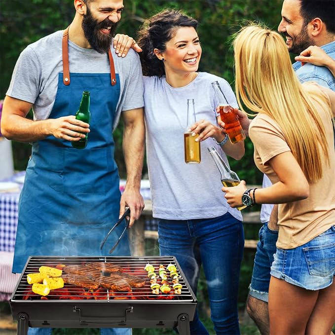 Uten Charcoal Grill, BBQ Grill Folding Portable Lightweight smoker Grill - Image 7