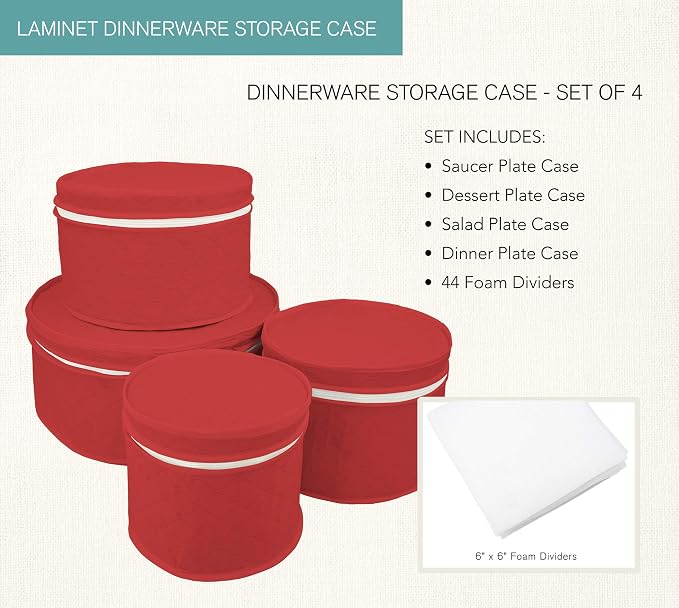 LAMINET 4 Piece Quilted Plate Storage Set - Image 2