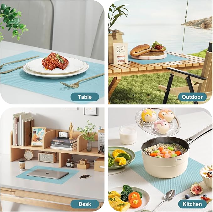 Placemats Set of 12，Non-Slip PVC Weave Table Mats Easy to Clean，Heat Resistant - Image 7