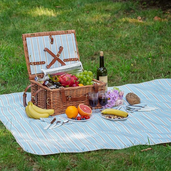 Picnic Cooler Basket Set for 2 Persons - Image 8