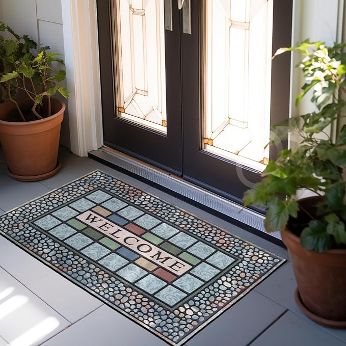 CHICHIC Rectangle Entrance Door Mat Large 24 x 36 Inch Entry Way High Traffic - Image 7