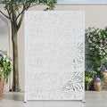 Casaphoria 72" H x 47" W Metal Outdoor Privacy Screen, Freestanding Decorative by Casaphoria