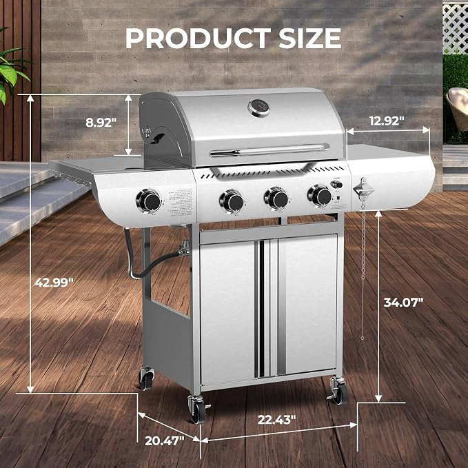 3-Burner Propane Gas Grill - Image 8