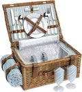 Picnic Basket Set for 2 Persons, Willow Hamper by OutdoorLivingPicnicItems