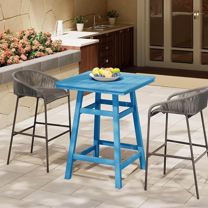 Costaelm Outdoor Bar Table, Patio Bistro Dining Pub Table - Image 2