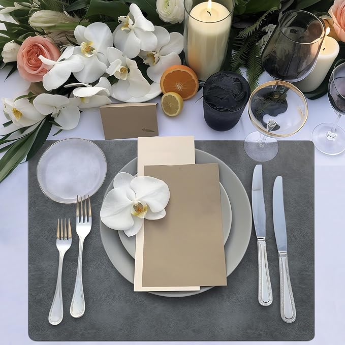 Roxifina Faux Leather Placemats Set of 6 - Image 7