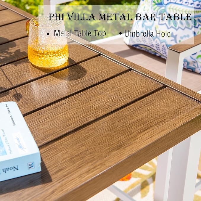 PHI VILLA Outdoor Bar Table, High Patio Table - Image 4